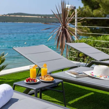Villa Luxury Beachfront L'amour With Heated Pool Near Sibenik